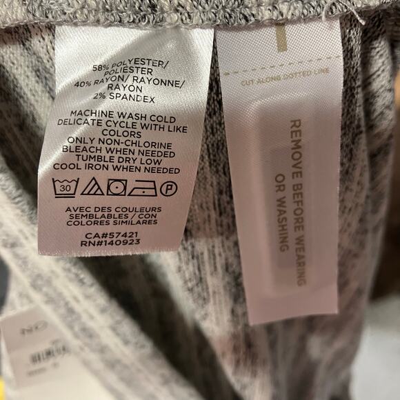 Lou & Grey‎ V-Neck Striped Sweater Dress Womens Small Tunic Casual Soft Relaxed - Picture 13 of 16